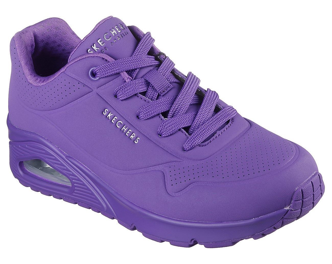 Skechers UNO STAND ON AIR Wedgesneaker Freizeitschuh, Halbschuh, Schnürschuh weich gepolsterte Innensohle (lila)