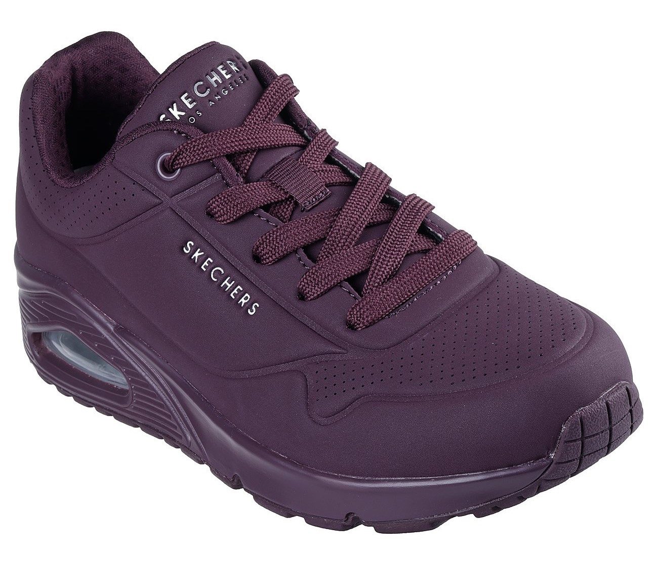 Skechers UNO STAND ON AIR Wedgesneaker Freizeitschuh, Halbschuh, Schnürschuh weich gepolsterte Innensohle (rot)