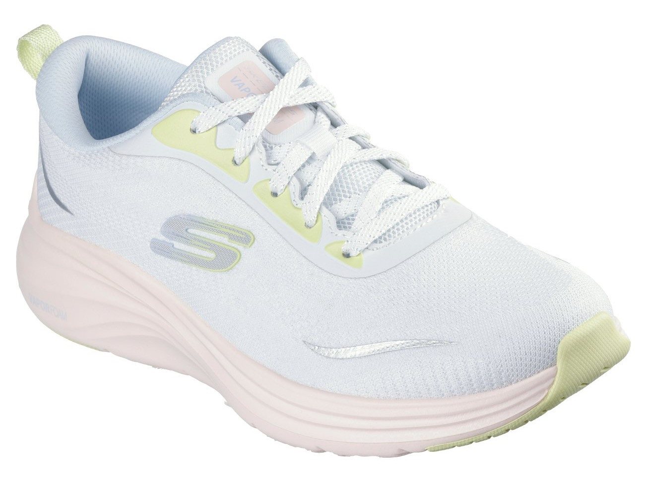 Skechers VAPOR FOAM-SMOOTH RIDE Sneaker, Trainingsschuh, Schnürschuh in veganer Verarbeitung (rosa/weiß)