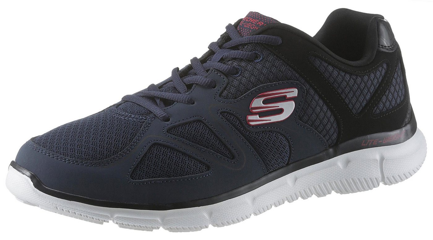 Skechers VERSE-FLASH POINT Sneaker Freizeitschuh, Halbschuh, Schnürschuh mit Memory Foam-Ausstattung (blau)