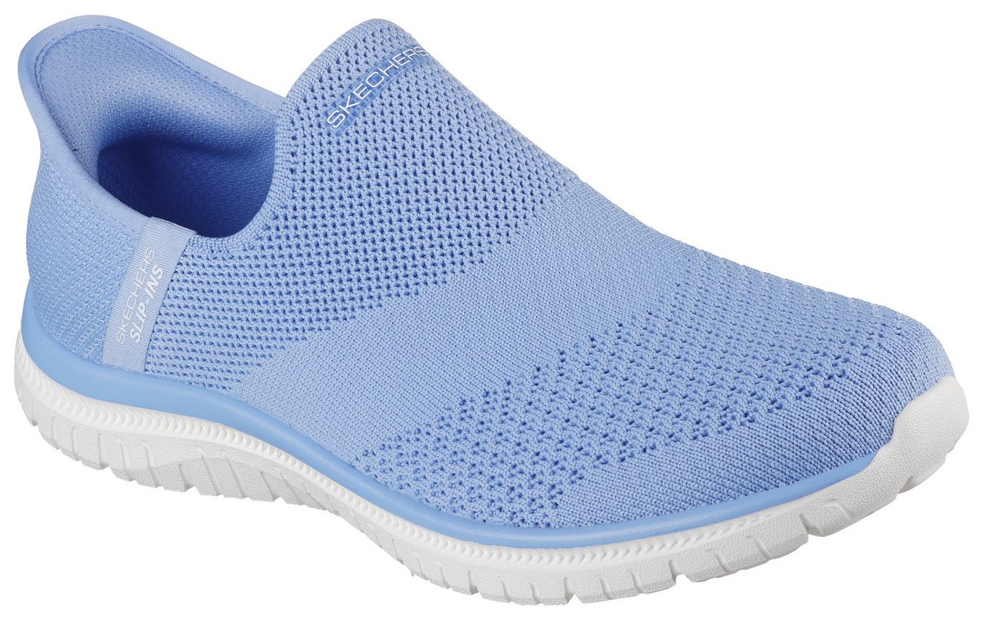 Skechers VIRTUE-SLEEK Slip-On Sneaker, Slipper, Freizeitschuh mit gepolstertem Heel-Pillow Fersenkissen (blau)