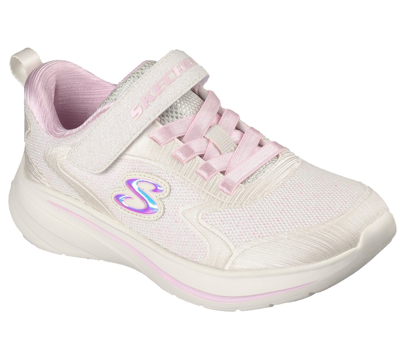 Skechers WAVE 92 Sneaker Schlupfschuh mit Glitzer für Mädchen, Größenschablone zum Download (beige)