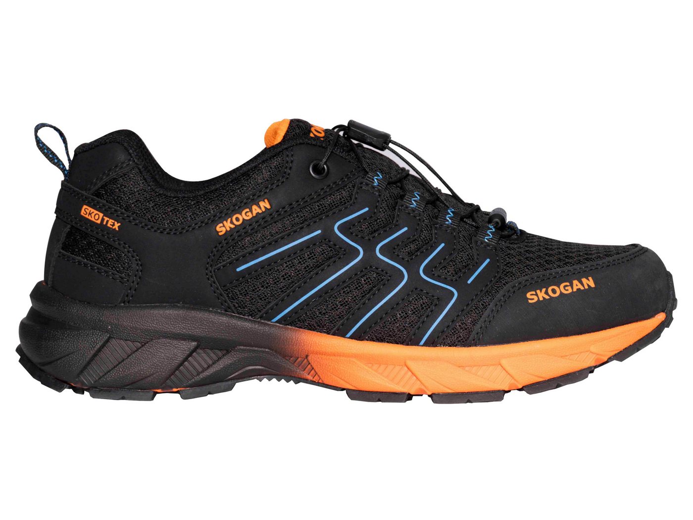 SKOGAN SKO-Runner Leichtwanderschuh mit wasserdichter Membrane black/orange Outdoorschuh