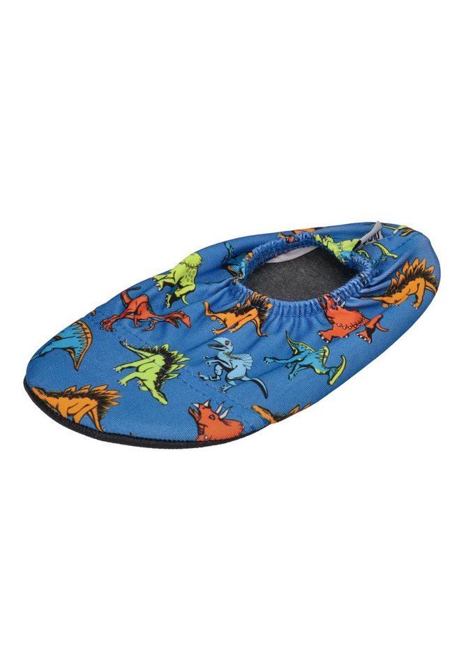 Slipstop Austin Badeschuh Dinos blau