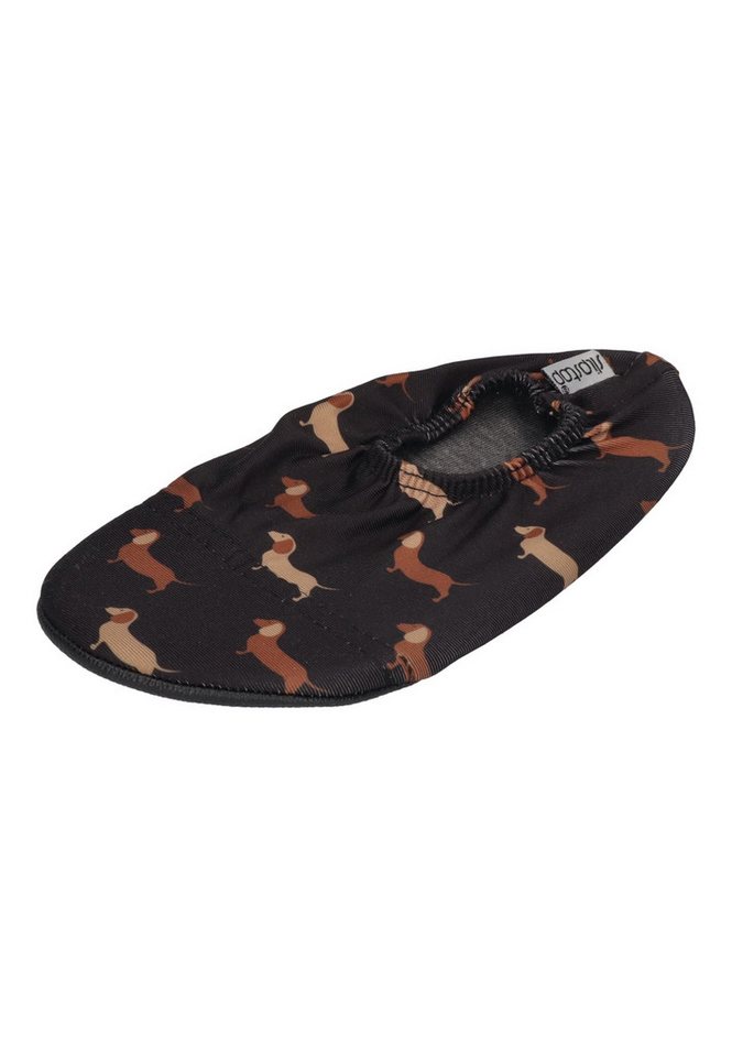 Slipstop Black Teckles Badeschuh Dackel schwarz