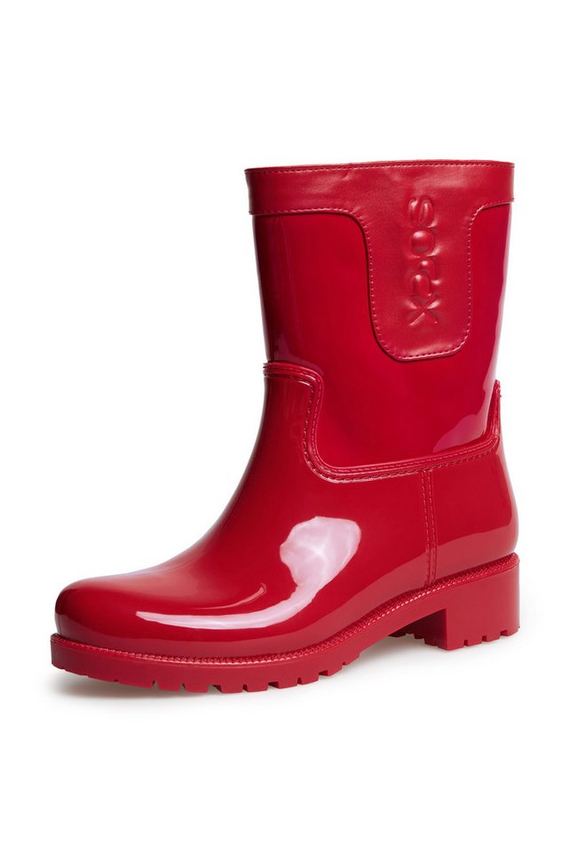 SOCCX Gummistiefel mit Warmfutter (rot)