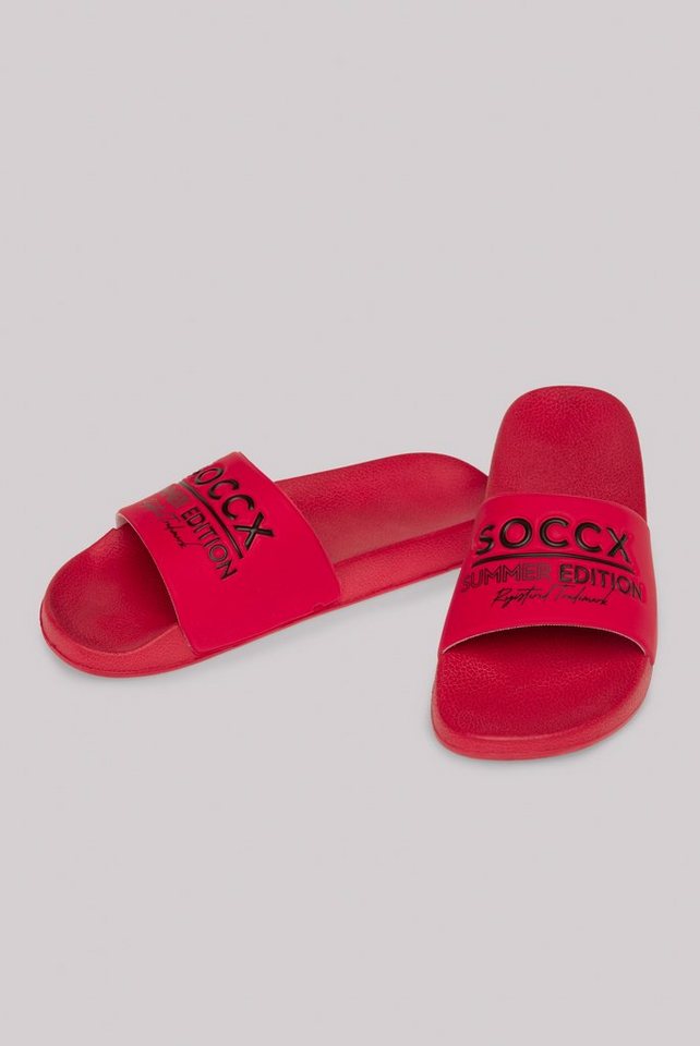 SOCCX Pantolette für Nassräume geeignet (rot)