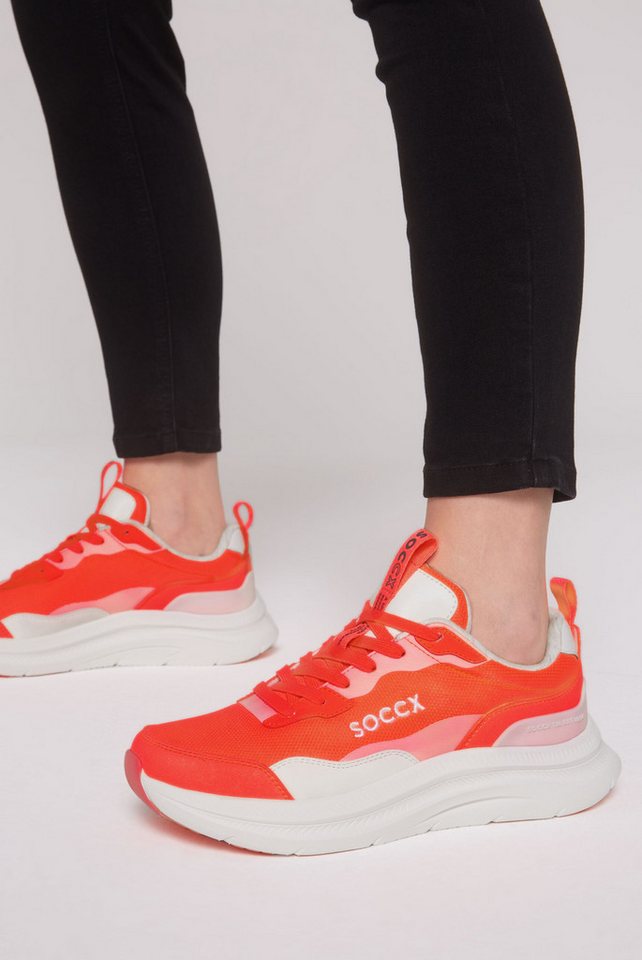 SOCCX Sneaker mit Fersenstabilisator (orange)