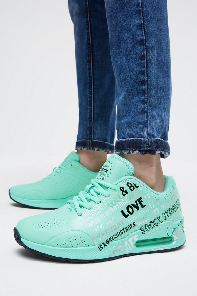 SOCCX Sneaker mit Wechselfußbett (grün)