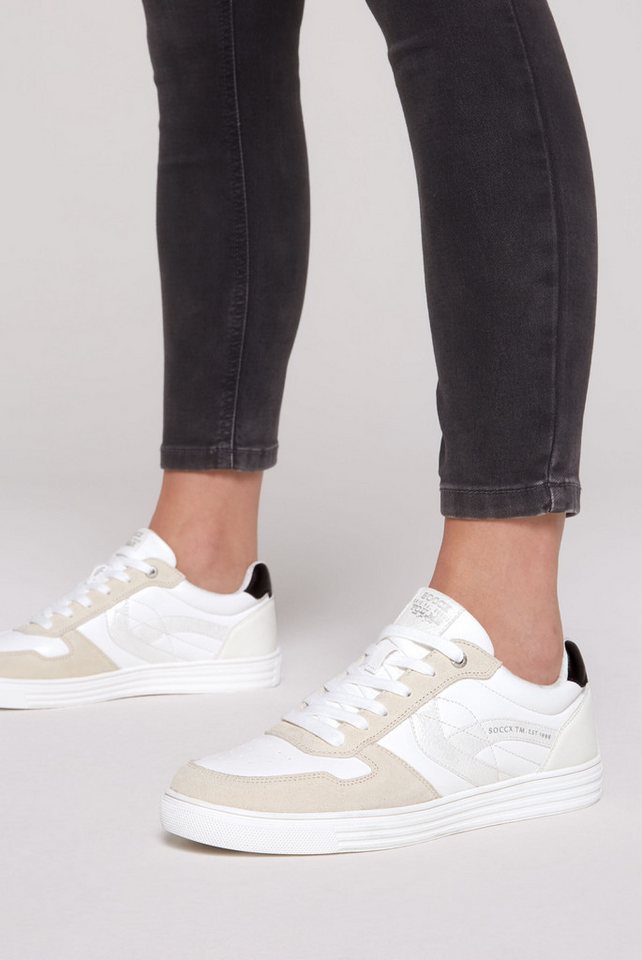 SOCCX Sneaker mit Zehenkappe aus Veloursleder