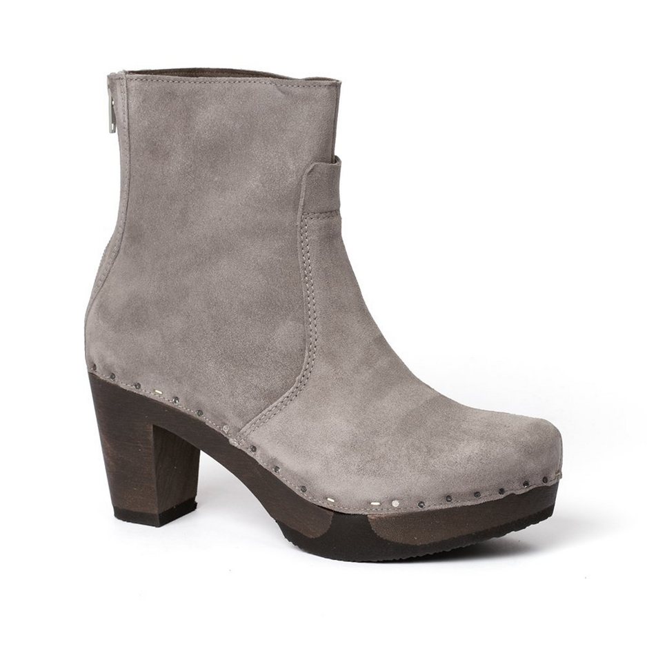 Softclox FRANKA Kaschmir grau (dunkel), Winter, Holz, Clogs, Damen, bequem Stiefelette (grau)