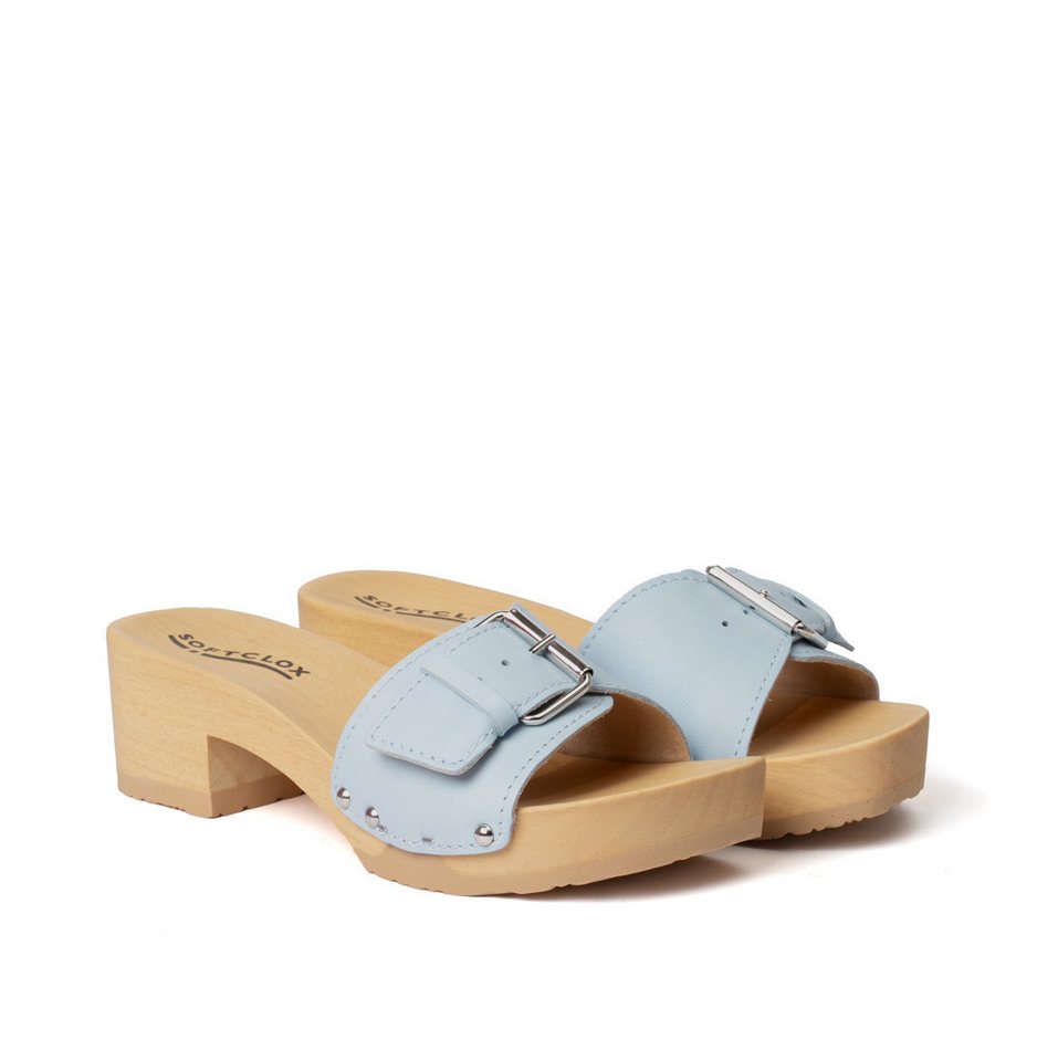 Softclox PALI Nappa powderblue (natur) Pantolette