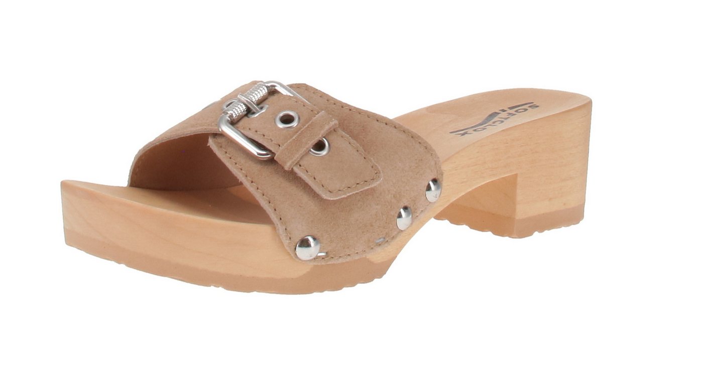 Softclox S3649 Pixie Kaschmir - Damen Pantolette - 04-Taupe Sandale