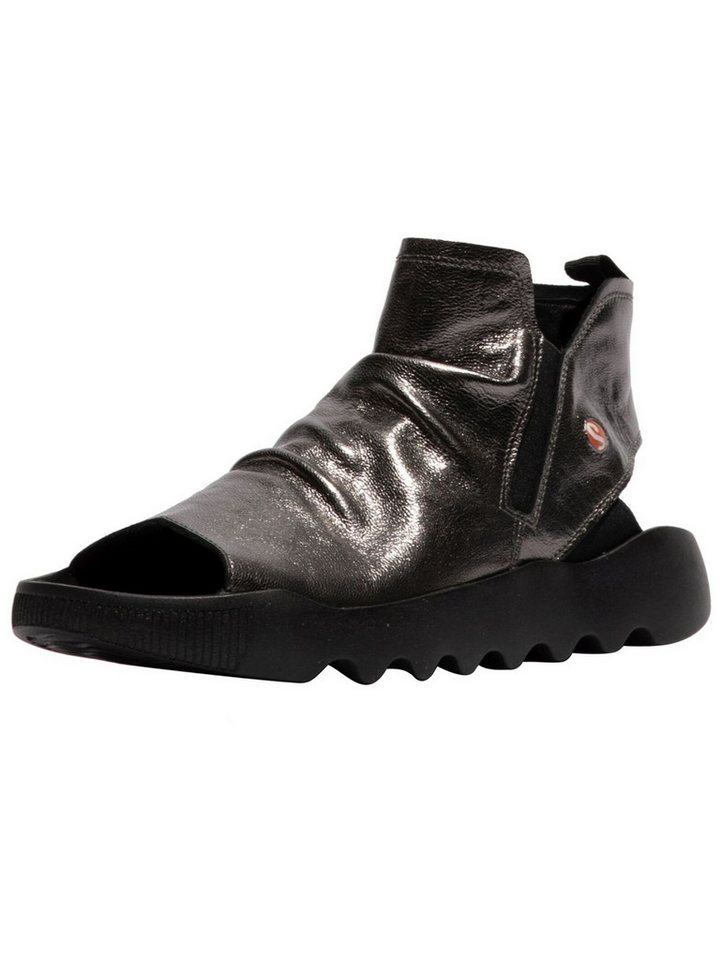 Softinos Sandalen Leder/Textil Schaftsandalette (Graphite)