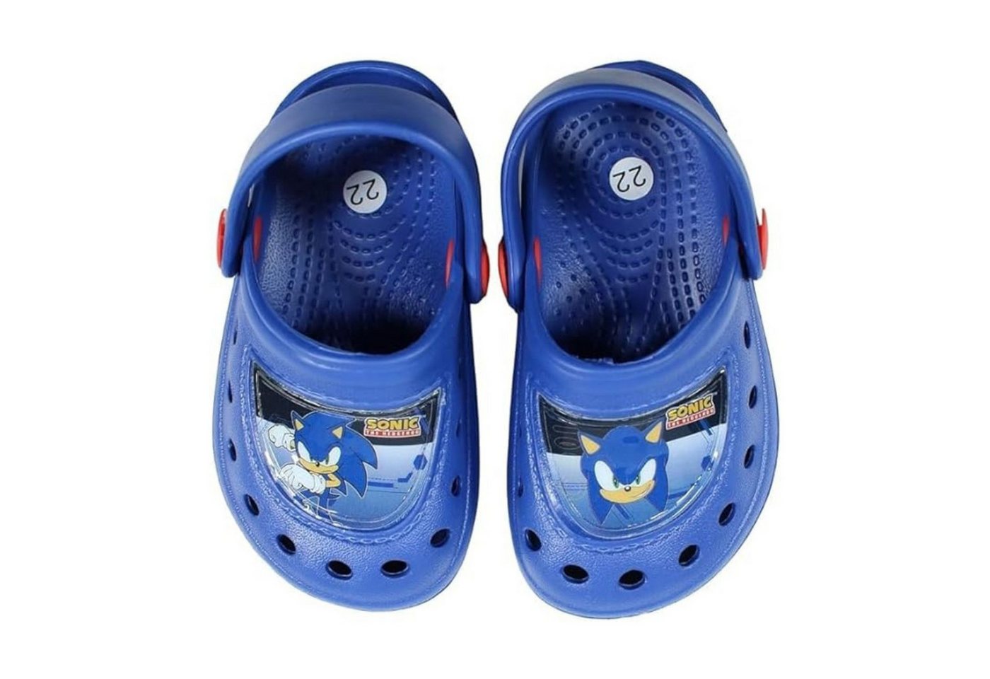 Sonic Kinder Clogs Hausschuhe Blau Freizeit Clog