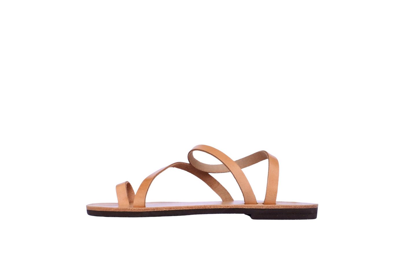 SORBAS '25 Leder Sandeletten Sandalen Damen Schwarz Riemchensandalette (braun)