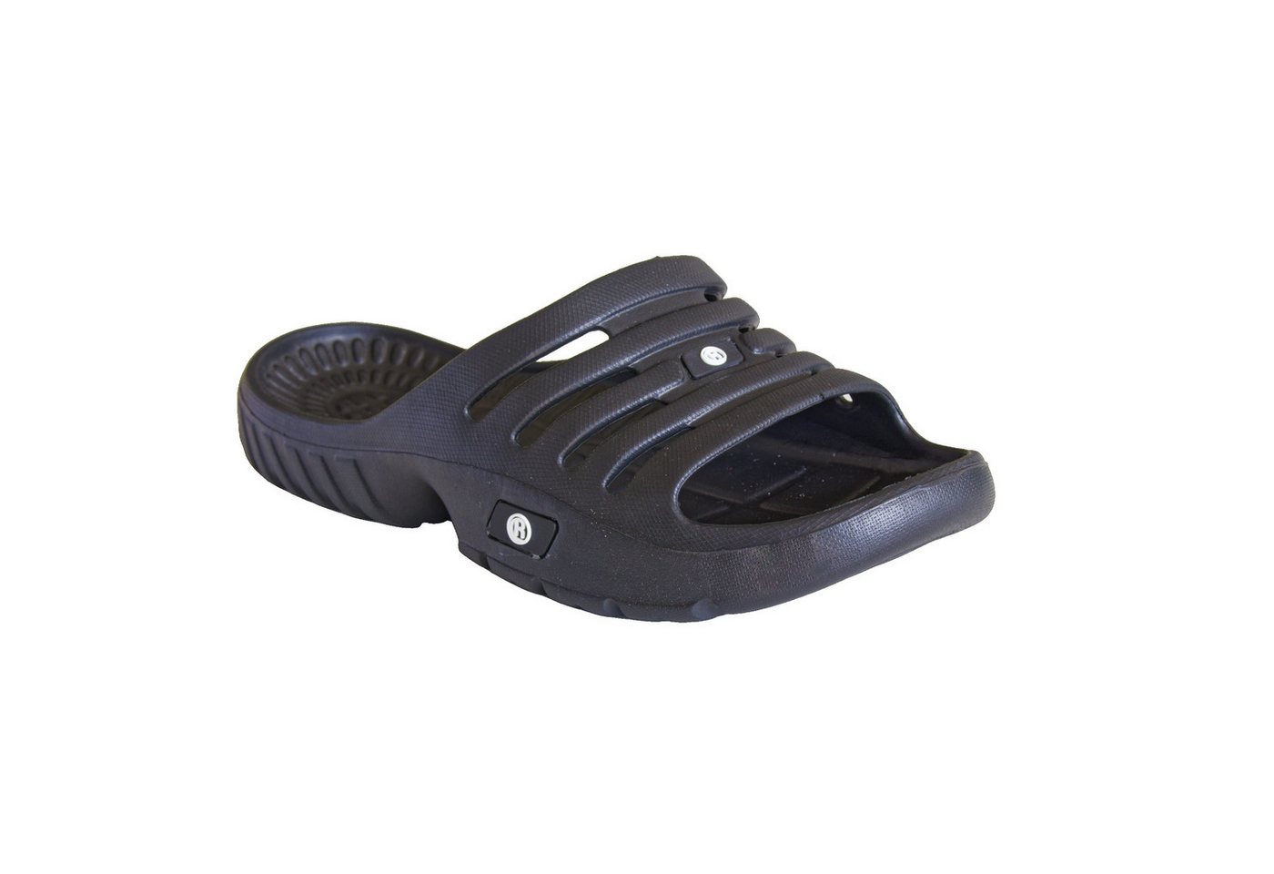 Speedo Rutscherlebnis Slipper Rutschhemmende Profilsohle für sichere Schritte im Nassbereich (schwarz)