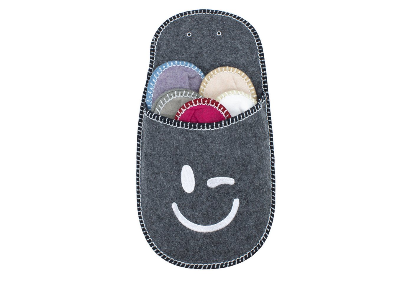 SPETEBO Gäste Hausschuhe Set aus Filz in verschiedenen Farben - 5 Paar Pantoffel (Set, 9-tlg., 5er Set) Besucher Hausschuhe in verschiedenen Größen