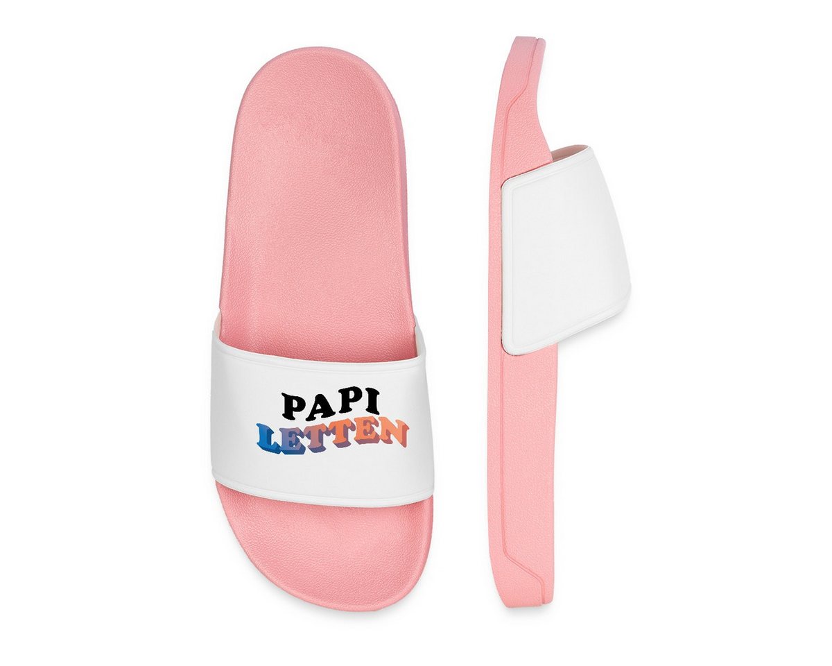 Spreadshirt Papi-Letten Lustige Badeschuhe Für Papa Badelatschen Herren Badeschuh