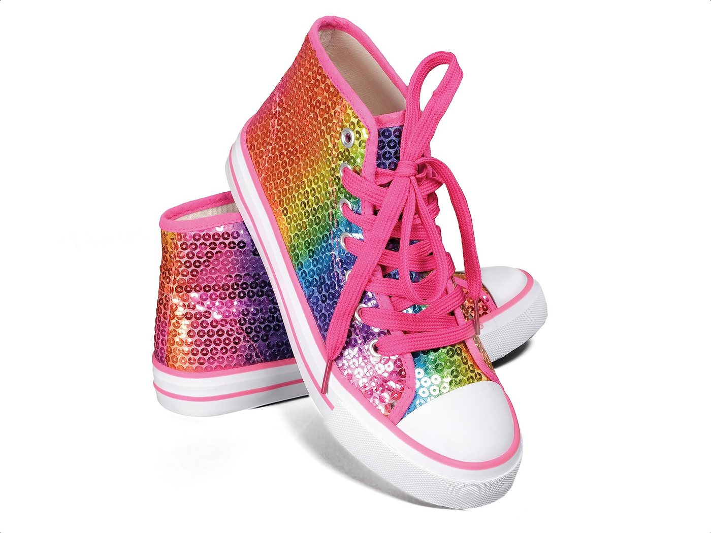 Sprint Sport Schnürschuh (1 Paar, 1 Paar) Pailletten (bunt)