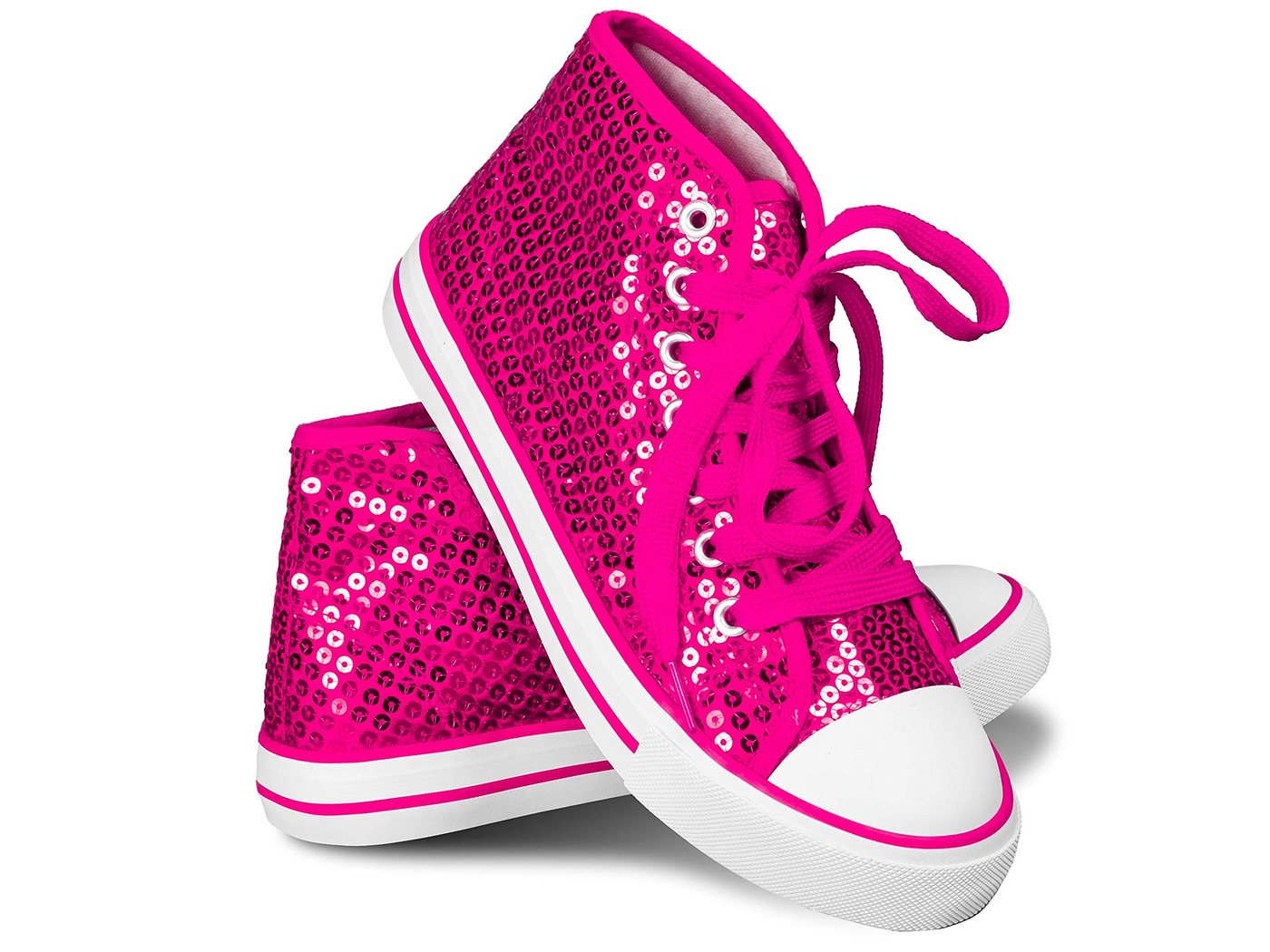 Sprint Sport Schnürschuh (1 Paar, 1 Paar) Pailletten (rosa)