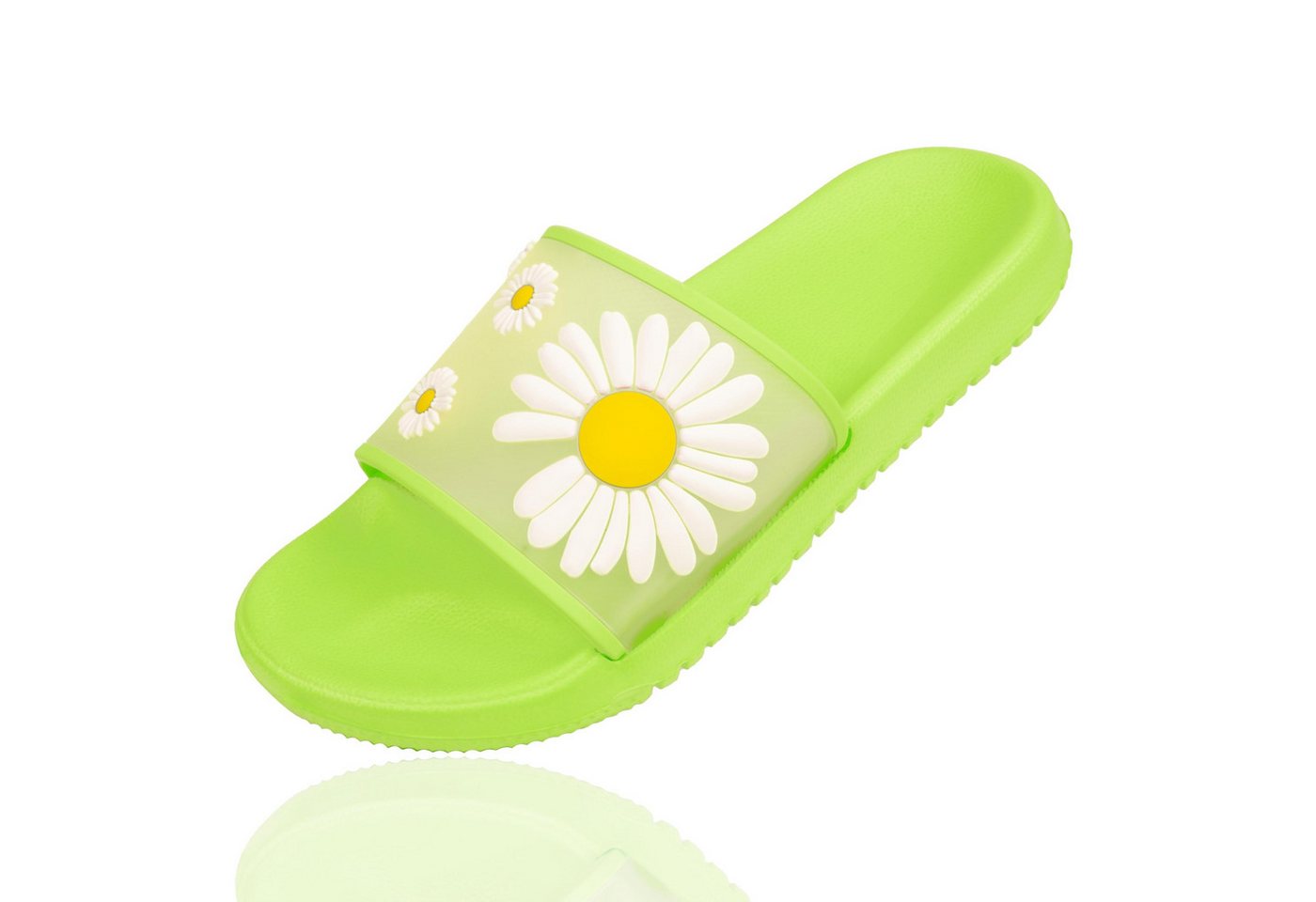 Sprint Sport Sprint Pantolette Gänseblümchen, grün 40, 289666351 Schlappen (Paar, 1) Gänseblümchen