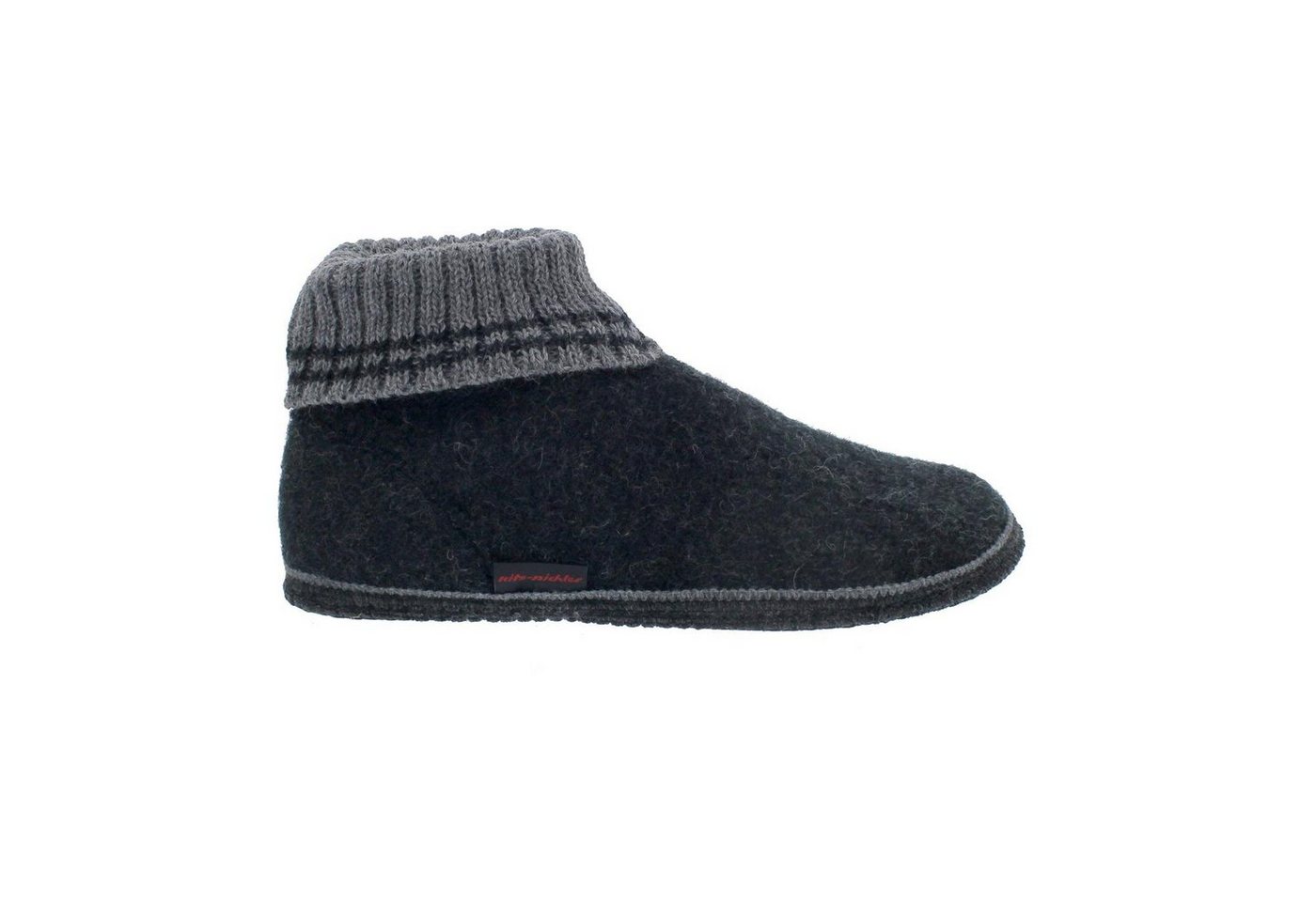 Stegmann Gottstein Feldkirch, Hüttenschuh aus reiner Schurwolle, charcoal (dunk Hausschuh