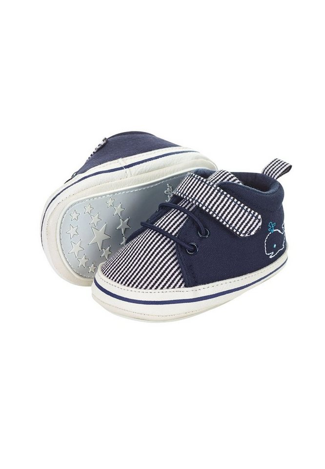 Sterntaler® Baby Schuhe Krabbelschuh (1-tlg) Baby Schuhe aus Baumwollstoff, Barfußgefühl, Klett, rutschfeste Sohle
