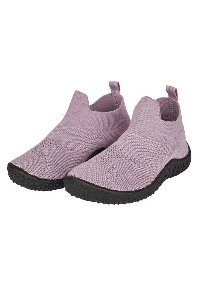 Sterntaler® Badeschuhe Sockenform Badeschuh (1-tlg) angenehm zu tragen, sockenähnlich, rutschfeste ergonomische Sohle (lila)