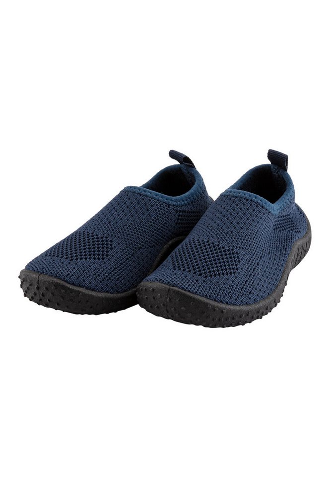 Sterntaler® Badeschuhe Strickoptik Badeschuh (1-tlg) angenehm zu tragen, Strick-Design, rutschfeste ergonomische Sohle (blau)