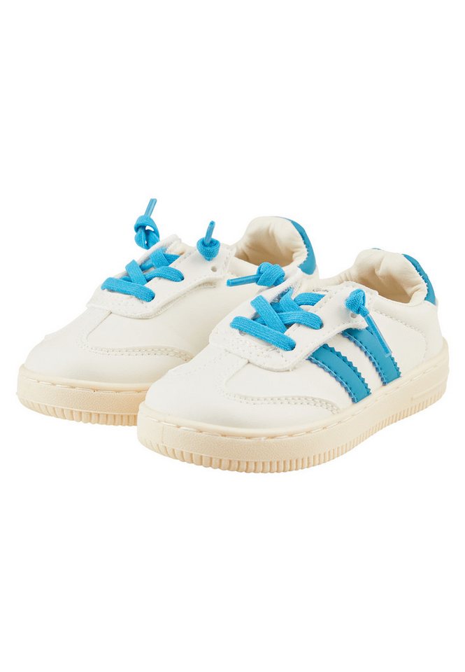 Sterntaler® Sneaker Streifen Krabbelschuh (1-tlg) Sneaker mit Klett, rutschfester Sohle, austauschbaren Schnürsenkeln