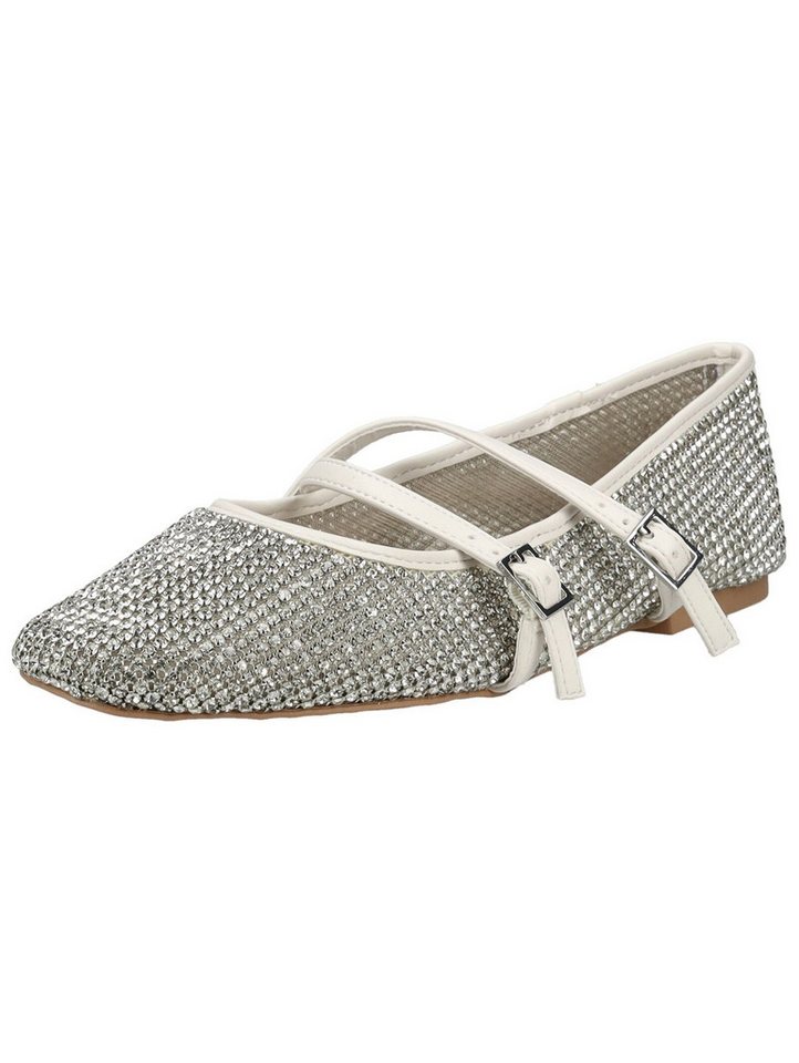 Steve Madden Ballerinas Textil Riemchenballerina (weiß)