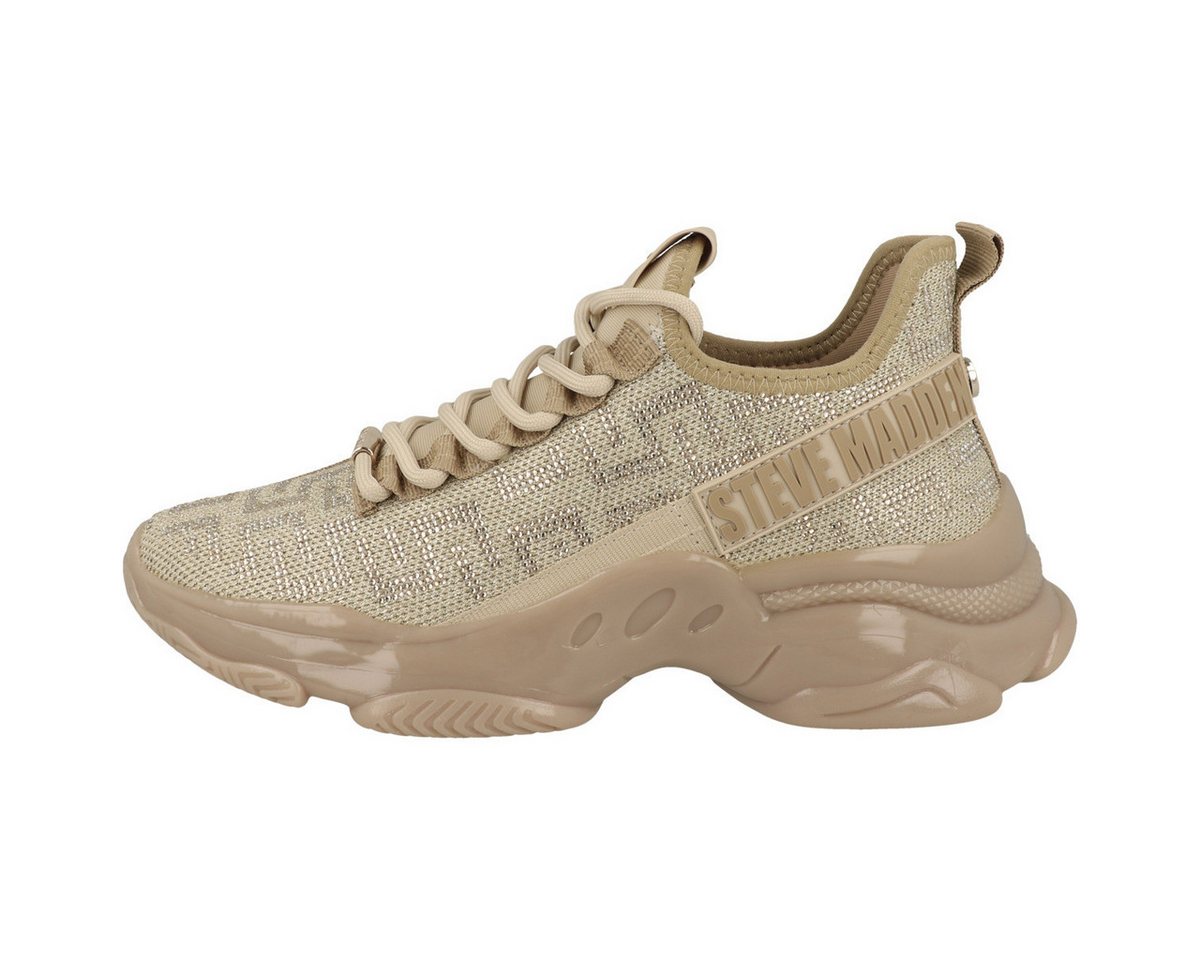 Steve Madden Maxout Damen Sneaker Turnschuhe, Sportschuhe, Freizeitschuhe, Halbschuhe, Schnürschuhe (beige)