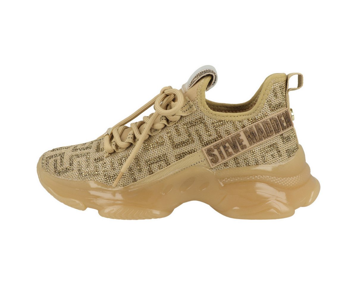 Steve Madden Maxout Damen Sneaker Turnschuhe, Sportschuhe, Freizeitschuhe, Halbschuhe, Schnürschuhe (gold)
