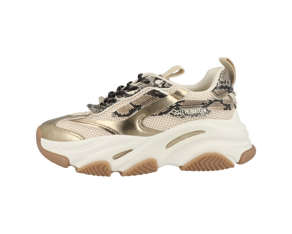 Steve Madden Possession-E Damen Sneaker Turnschuhe, Sportschuhe, Freizeitschuhe, Halbschuhe, Schnürschuhe (braun)