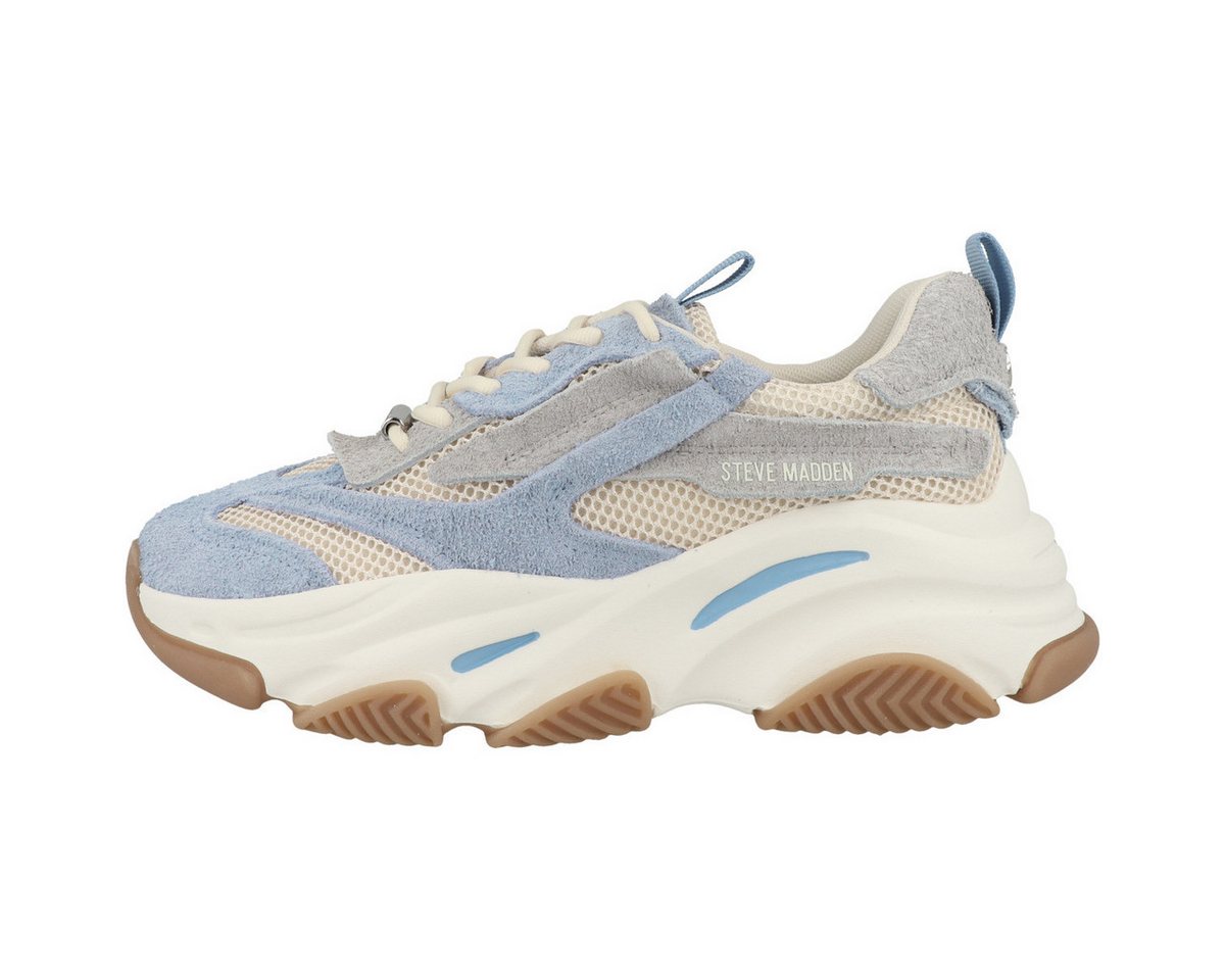 Steve Madden Possession-E Damen Sneaker Turnschuhe, Sportschuhe, Freizeitschuhe, Halbschuhe, Schnürschuhe (grau)