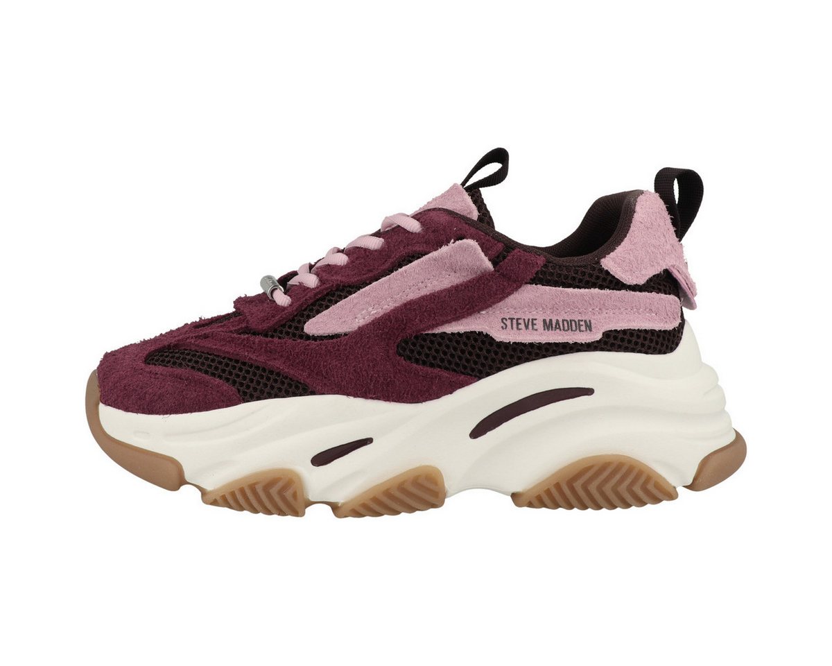 Steve Madden Possession-E Damen Sneaker Turnschuhe, Sportschuhe, Freizeitschuhe, Halbschuhe, Schnürschuhe (rot)
