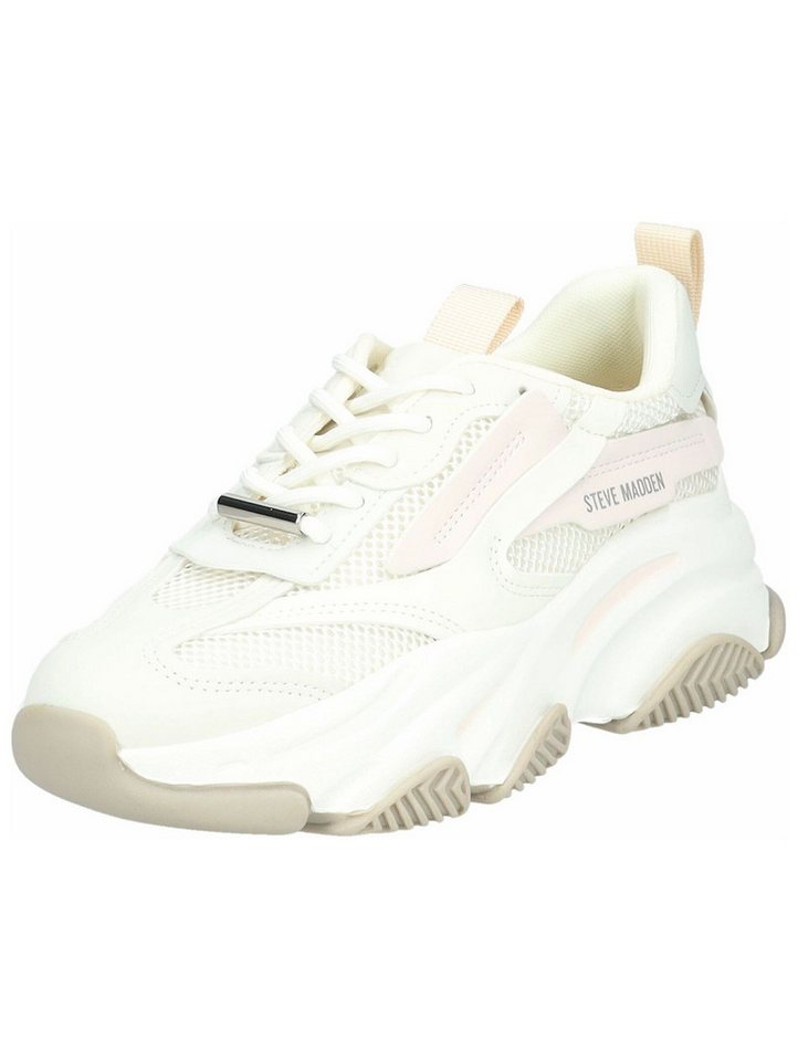 Steve Madden Sneaker Lederimitat/Mesh Sneaker (beige/weiß)