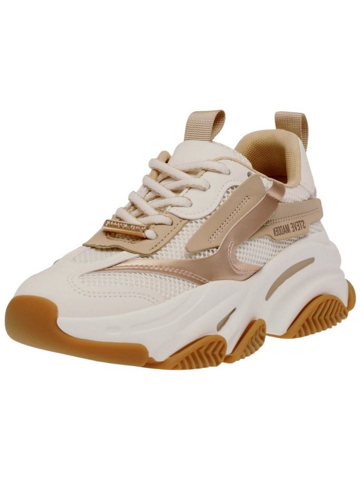 Steve Madden Sneaker Lederimitat/Mesh Sneaker (beige/weiß)