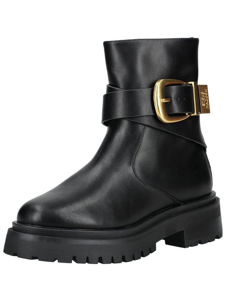 Steve Madden Stiefelette Leder Bikerboots (schwarz)