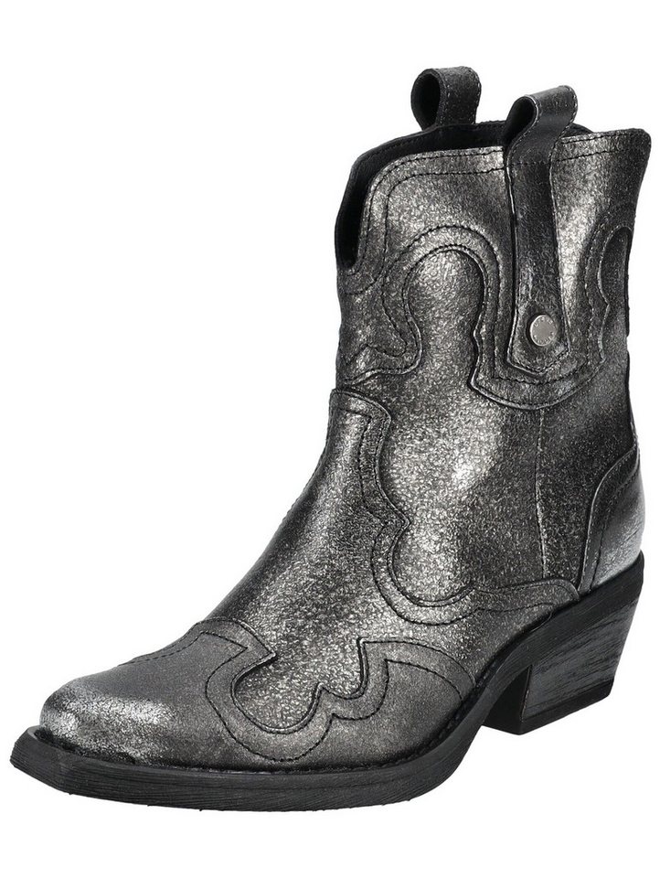 Steve Madden Stiefelette Leder Bikerboots (silber)