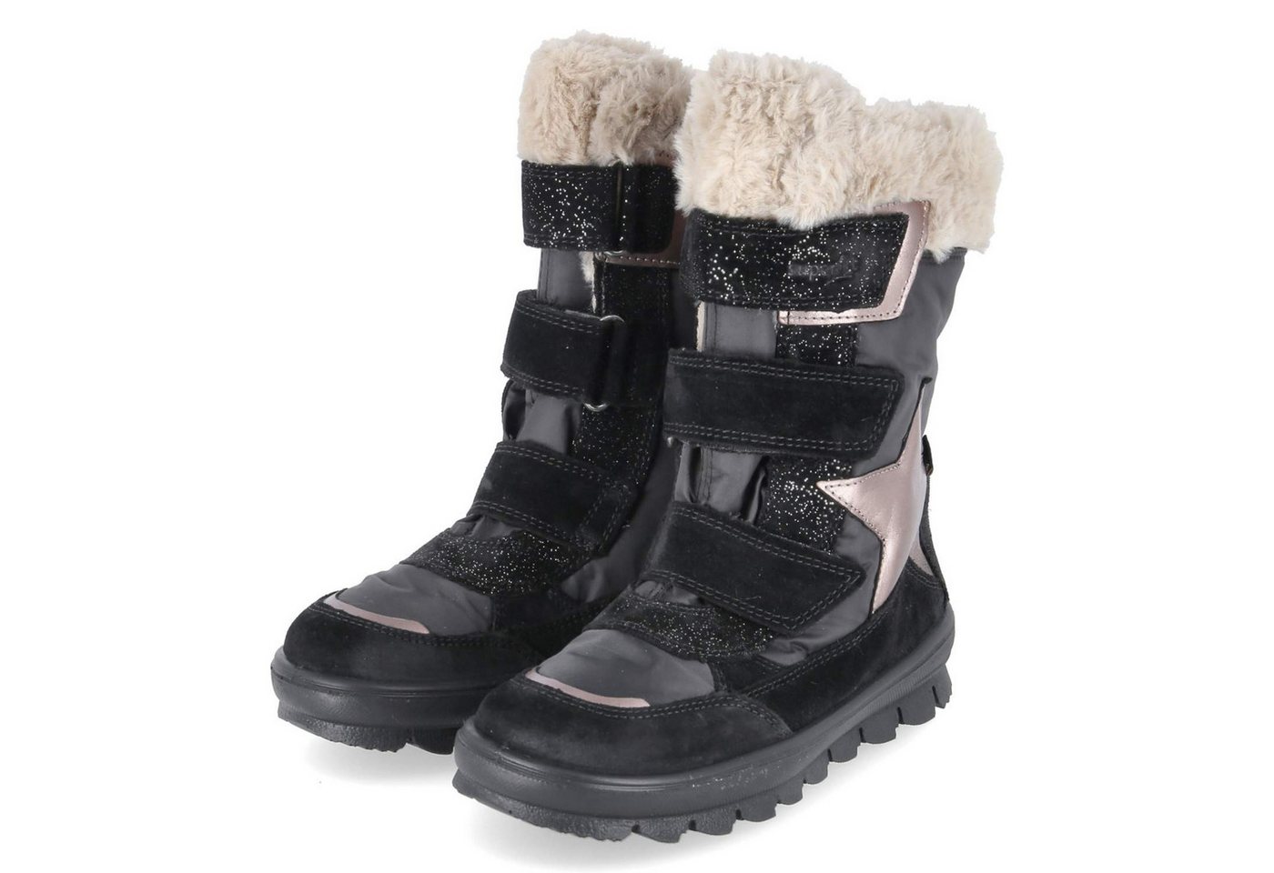 Superfit 1-000226-0000 Unisex Leder & Textil schwarz Winterstiefel