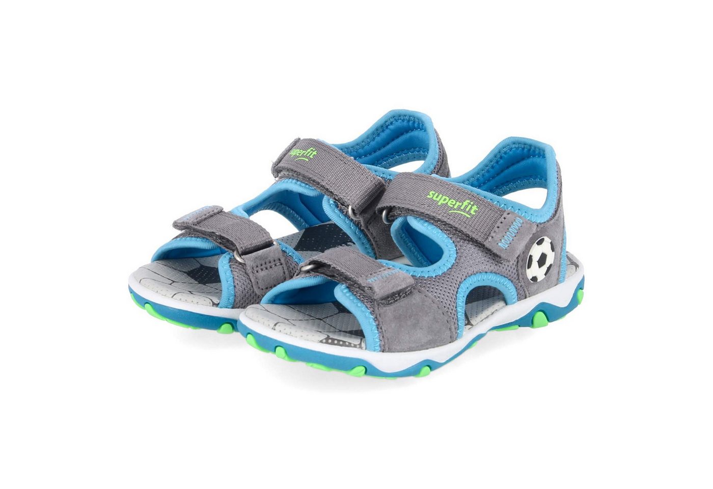 Superfit 1-009466-2510 Jungen Leder & Textil grau-kombi Sandalette