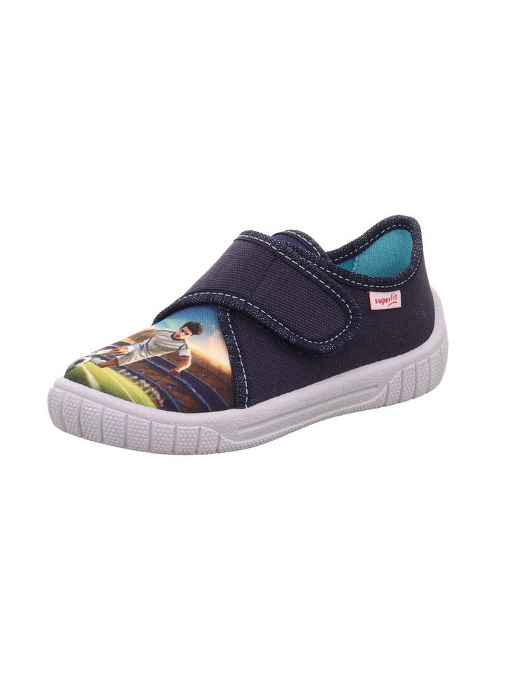 Superfit BILL, WMS: mittel Hausschuh Klettschuh mit coolem Motiv, Größenschablone zum Download