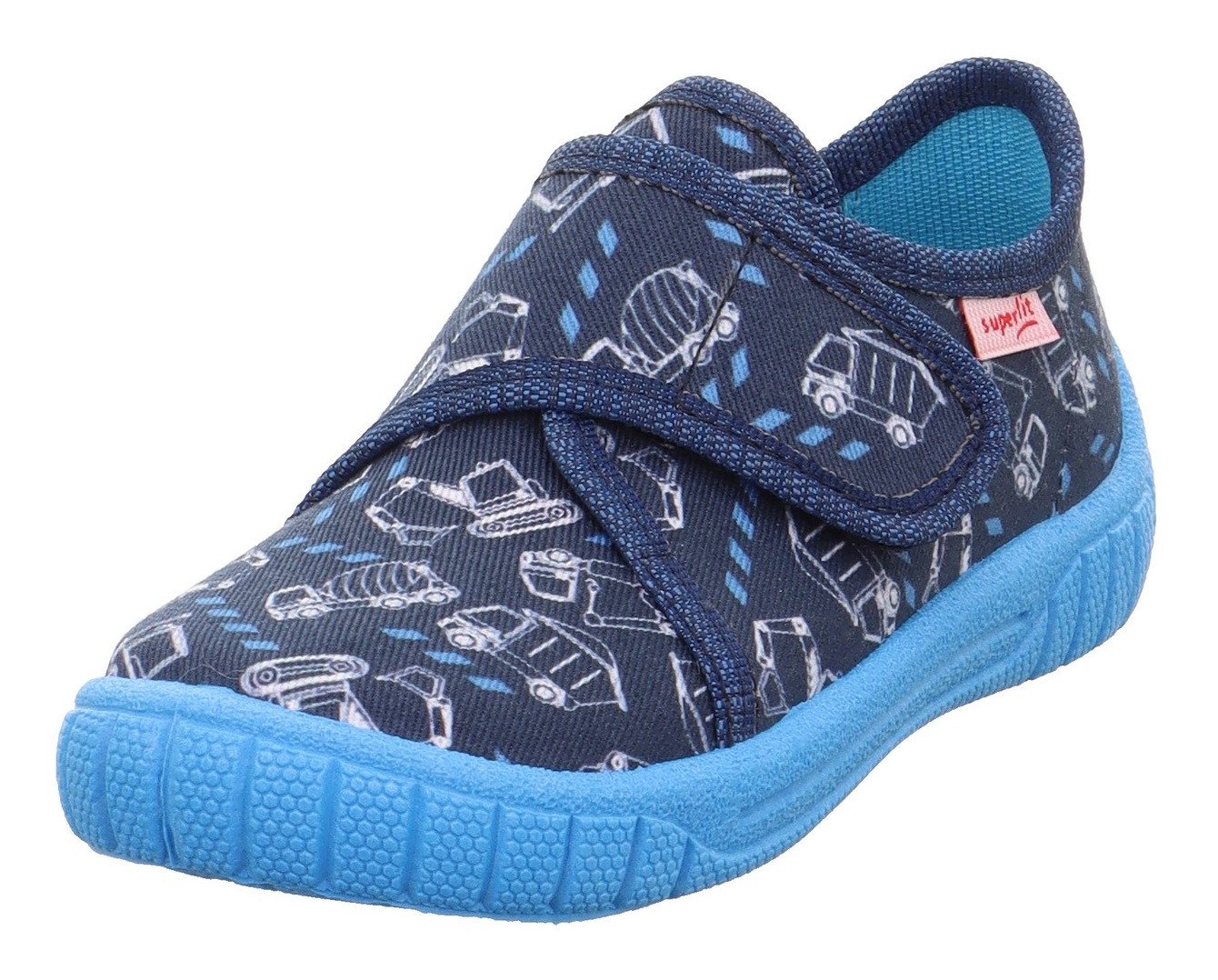 Superfit BILL WMS: Mittel Hausschuh Klettschuh mit Klettverschluss, Größenschablone zum Download