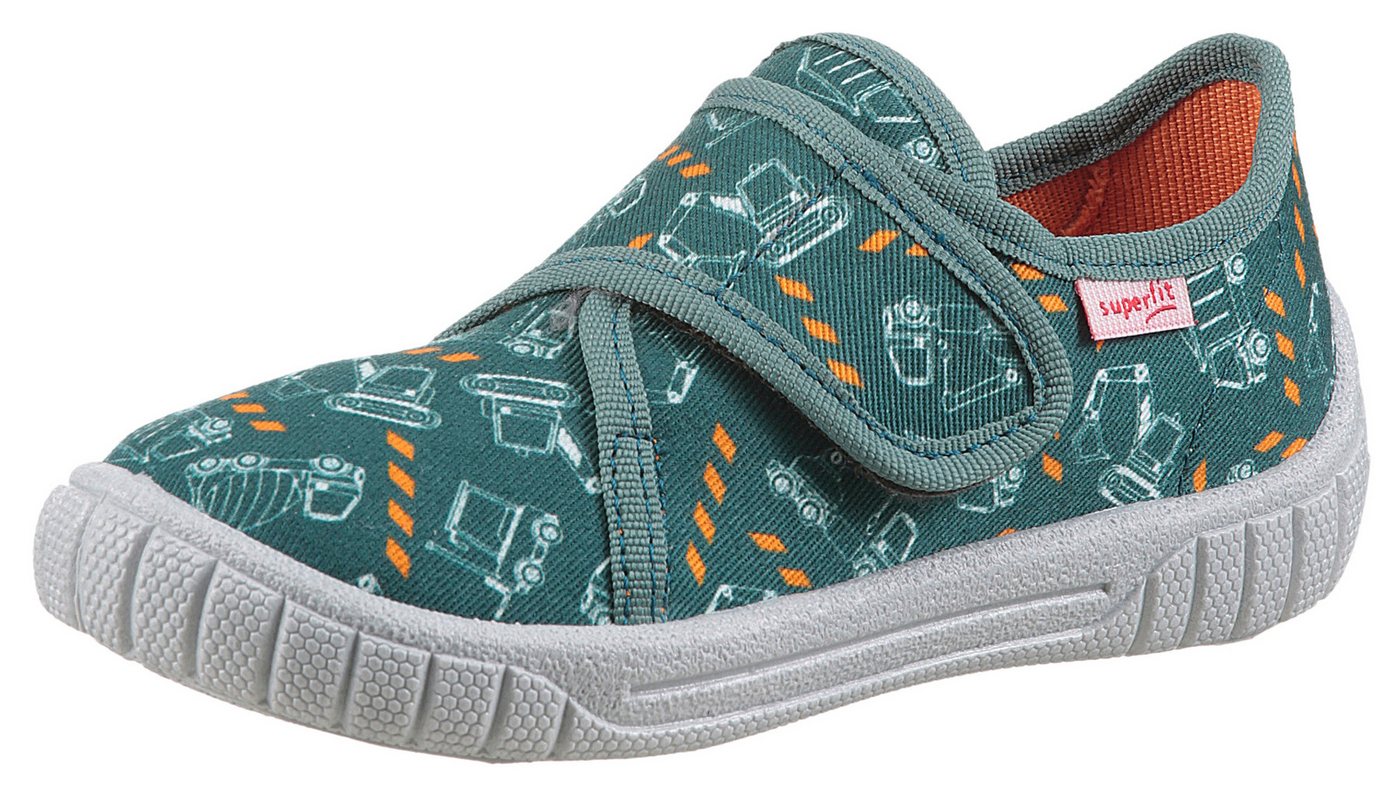 Superfit BILL WMS: Mittel Hausschuh Klettschuh mit Klettverschluss, Größenschablone zum Download