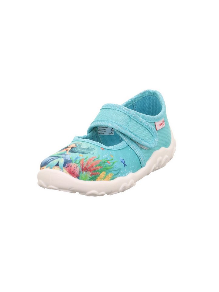 Superfit BONNY WMS: mittel Hausschuh Klettschuh, mit Klettverschluss, Größenschablone zum Download