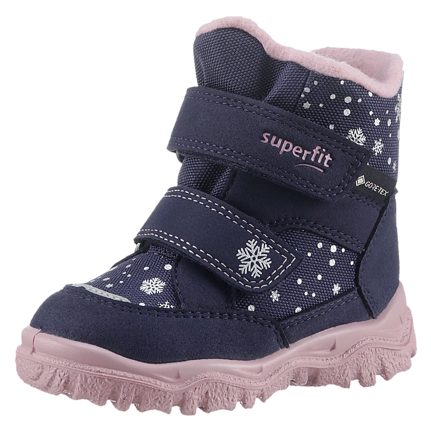 Superfit HUSKY1 WMS: mittel Winterboots Snowboots mit wasserdichtem GORE TEX, Größenschablone zum Download (blau/rosa)
