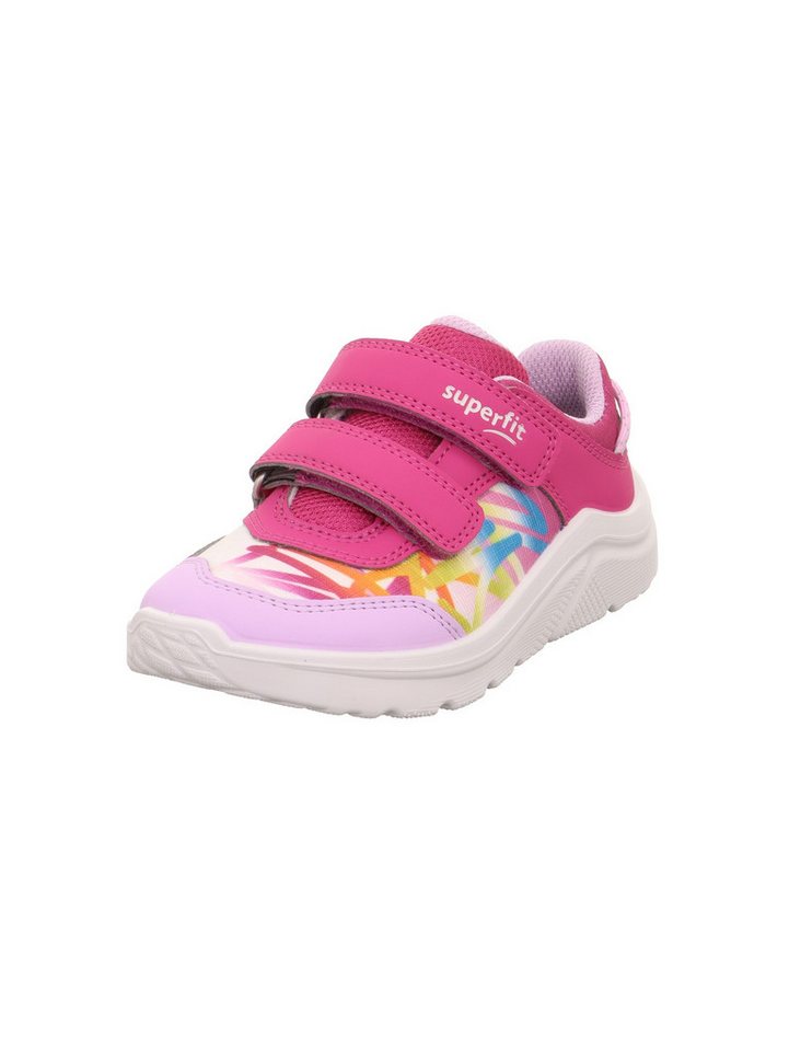 Superfit KICKS WMS: weit Sneaker Klettschuh, farbiges Muster, WMS: W V, Größenschablone zum Download (bunt/rosa)
