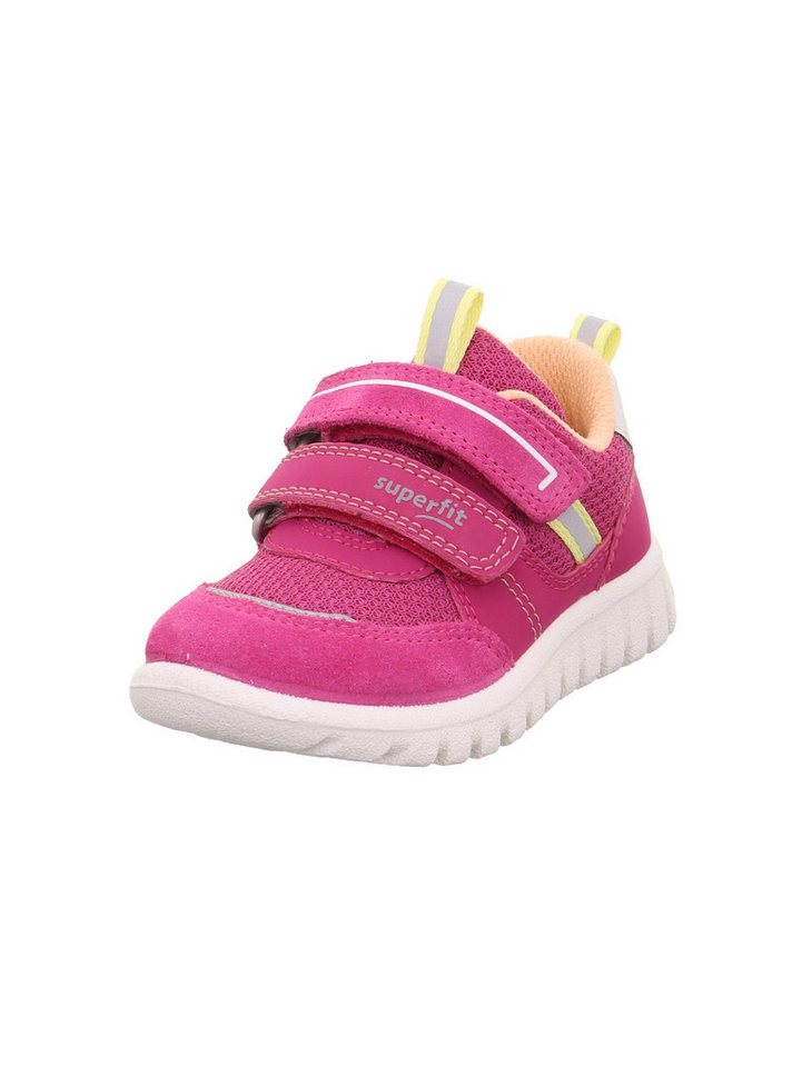 Superfit SPORT7 MINI WMS: mittel Sneaker Klettschuh, in WMS: Weite mittel, Größenschablone zum Download (orange/rosa)